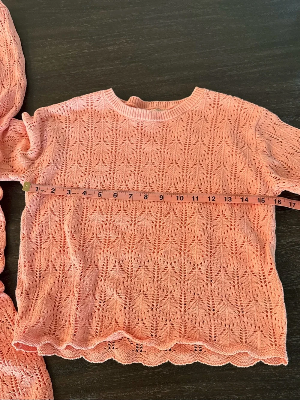 Jessica Simpson Girls Peach Knit Matching Shirt and Pants Large 10